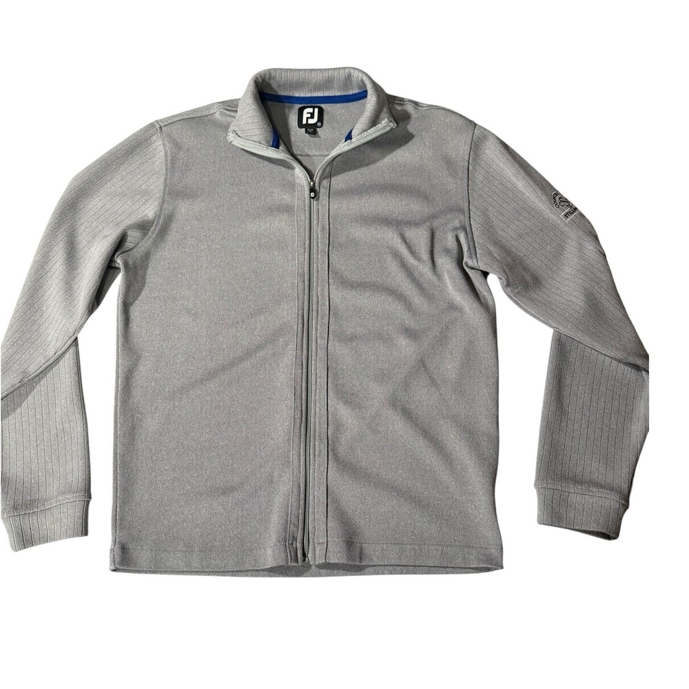 FootJoy FJ Full Zip Jacket Gray Medium Golf Sweater Performance Lightweight